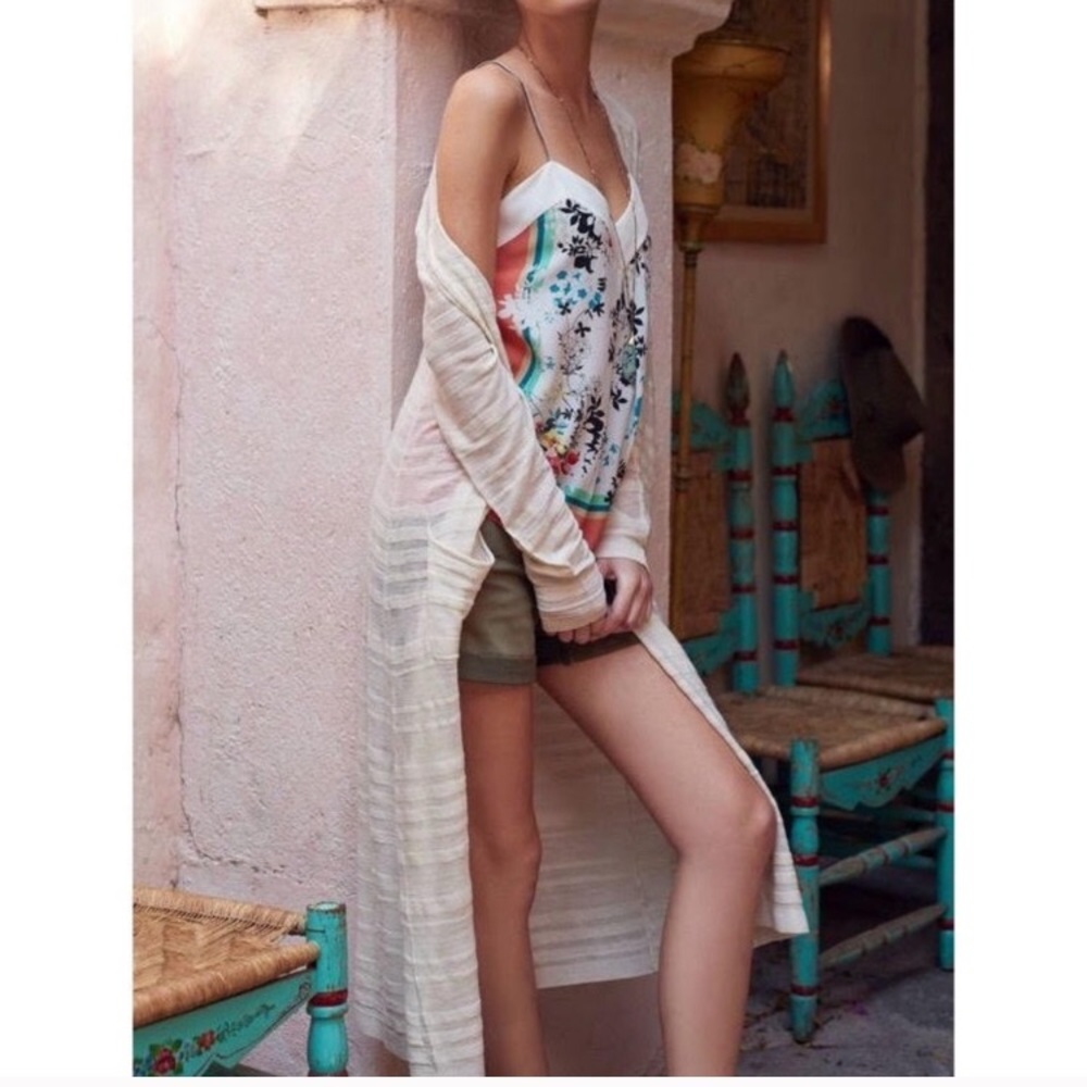 Anthropologie Maeve Silk Camisole Floral